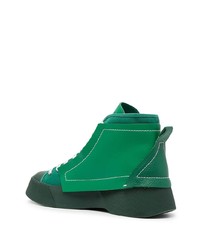 grüne hohe Sneakers aus Leder von JW Anderson