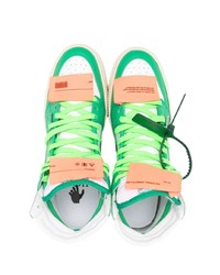 grüne hohe Sneakers aus Leder von Off-White