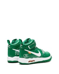 grüne hohe Sneakers aus Leder von Nike