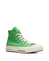 grüne hohe Sneakers aus Segeltuch von Converse