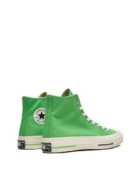 grüne hohe Sneakers aus Segeltuch von Converse