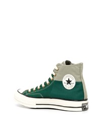 grüne hohe Sneakers aus Segeltuch von Converse