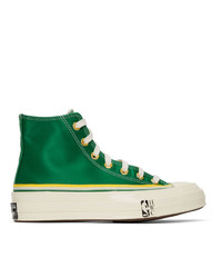 grüne hohe Sneakers aus Segeltuch von Converse