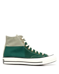 grüne hohe Sneakers aus Segeltuch von Converse