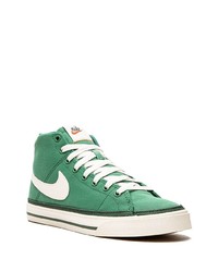 grüne hohe Sneakers aus Segeltuch von Nike