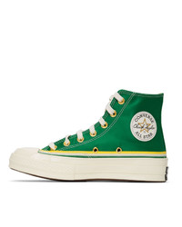 grüne hohe Sneakers aus Segeltuch von Converse