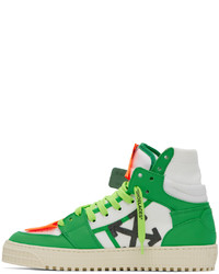 grüne hohe Sneakers aus Segeltuch von Off-White