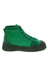 grüne hohe Sneakers aus Segeltuch von JW Anderson