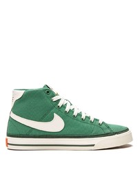 grüne hohe Sneakers aus Segeltuch von Nike