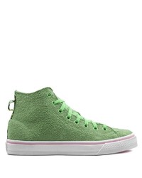 grüne hohe Sneakers aus Wildleder von adidas