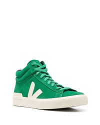 grüne hohe Sneakers aus Wildleder von Veja