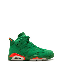 grüne hohe Sneakers aus Wildleder von Jordan