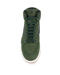 grüne hohe Sneakers aus Wildleder von Bally