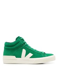grüne hohe Sneakers aus Wildleder von Veja