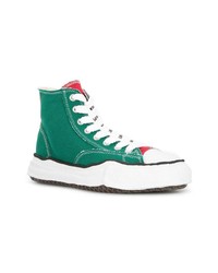 grüne hohe Sneakers von Maison Mihara Yasuhiro