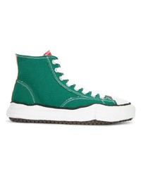 grüne hohe Sneakers von Maison Mihara Yasuhiro