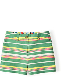 grüne horizontal gestreifte Shorts