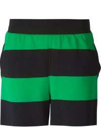 grüne horizontal gestreifte Shorts von Stella McCartney
