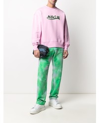 grüne Mit Batikmuster Jeans von MSGM