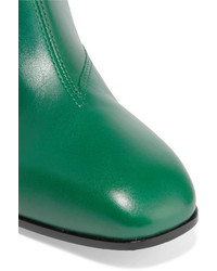 grüne kniehohe Stiefel aus Leder von Gucci