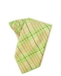 grüne Krawatte mit Schottenmuster