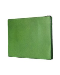 grüne Leder Clutch Handtasche von Valextra
