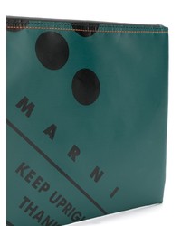 grüne Leder Clutch Handtasche von Marni