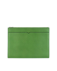 grüne Leder Clutch Handtasche von Valextra
