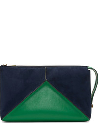 grüne Leder Clutch von Stella McCartney