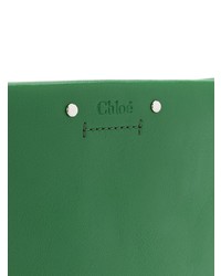 grüne Leder Clutch von Chloé