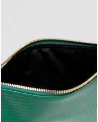 grüne Leder Clutch von Whistles