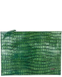 grüne Leder Clutch von Zanellato