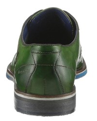 grüne Leder Derby Schuhe von Bugatti