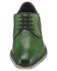grüne Leder Derby Schuhe von Bugatti