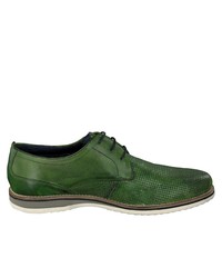 grüne Leder Derby Schuhe von Daniel Hechter