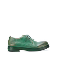 grüne Leder Derby Schuhe von Marsèll