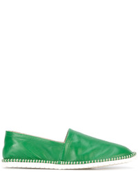 grüne Leder Espadrilles von Casadei