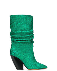 grüne Leder mittelalte Stiefel von IRO