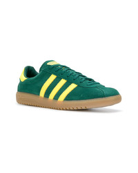 grüne Leder niedrige Sneakers von adidas