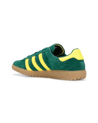 grüne Leder niedrige Sneakers von adidas