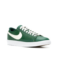 grüne Leder niedrige Sneakers von Nike