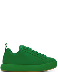 grüne Leder niedrige Sneakers von Bottega Veneta