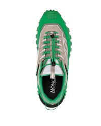 grüne Leder niedrige Sneakers von MONCLER GRENOBLE