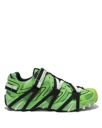 grüne Leder niedrige Sneakers von Diesel
