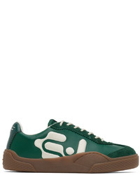 grüne Leder niedrige Sneakers von Eytys