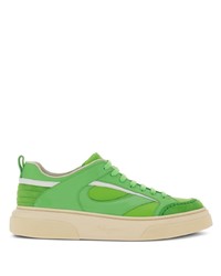 grüne Leder niedrige Sneakers von Ferragamo