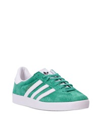 grüne Leder niedrige Sneakers von adidas