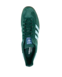 grüne Leder niedrige Sneakers von adidas