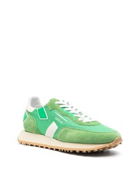 grüne Leder niedrige Sneakers von Ghoud