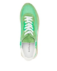 grüne Leder niedrige Sneakers von Ghoud